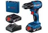 BOSCH GSR 185-LI PROFESSIONAL Akku-Bohrschrauber 2× 2 Ah, GAL 18V-20, Koffer 06019K3000